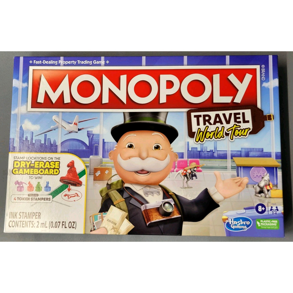Monopoly Travel World Tour Board Game Hasbro Gaming Parker Brothers‎ New